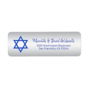 Silver Blue Star von David Mitzvah Hanukkah