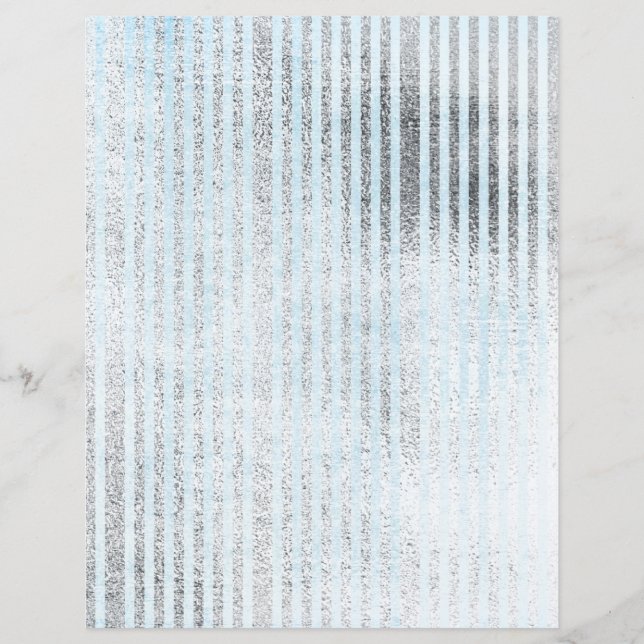 Silver & Blue Striping Shabby Scrapbook Paper (Vorderseite)