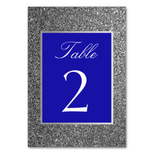 Silver Blue Tischnummer