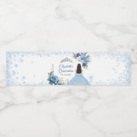 Silver Blue Winter Schneeflocke Wasserflasche