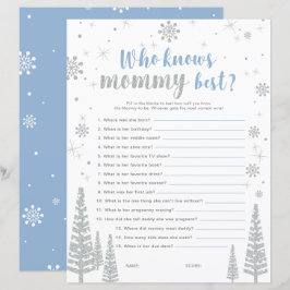 Silver & Blue Winter Wonderland Baby Showspiel