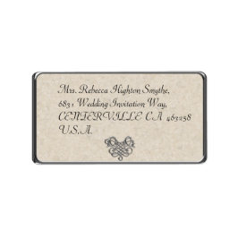 Silver Blüh Wedding Address Labels Adressaufkleber
