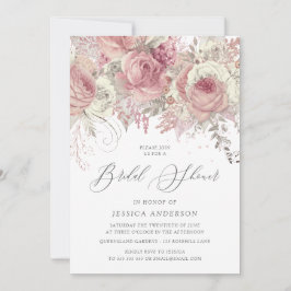 Silver & Blush Verzaubertes Brautparty Einladung