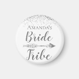 Silver Boho Bride Stamm Personalisiert Magnet