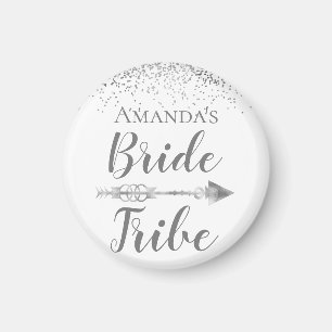Silver Boho Bride Stamm Personalisiert Magnet