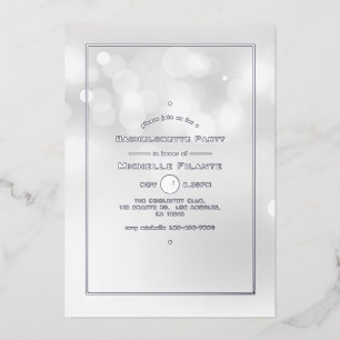 Silver Bokeh Junggeselinnen-Abschied Einladung