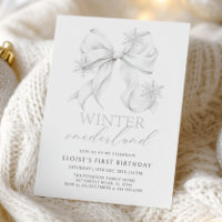 Silver Bow Winter Onederland 1. Geburtstag
