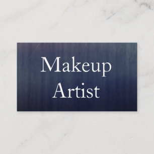 Silver Brushed Metal Hair Stylist Makeup Artist Visitenkarte