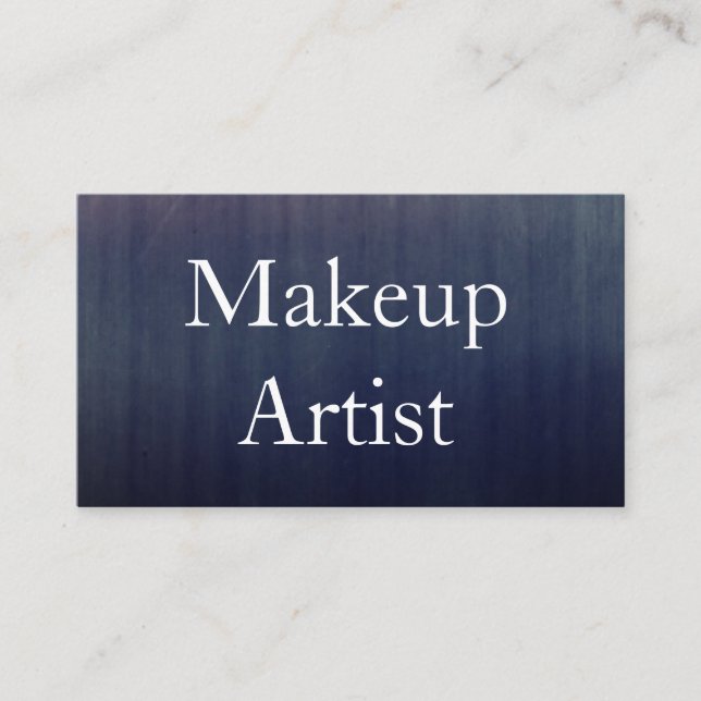 Silver Brushed Metal Hair Stylist Makeup Artist Visitenkarte (Vorderseite)