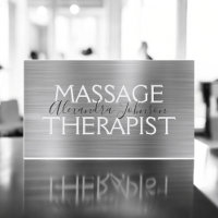 Silver Brushed Metal Massage Therapeut