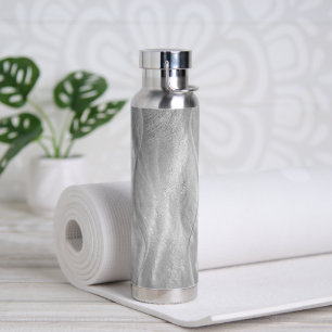 Silver Brushed Metal Trinkflasche
