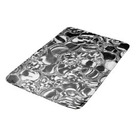 Silver bubbles with glass or metal tone badematte