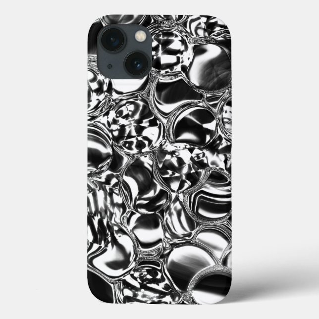 Silver bubbles with glass or metal tone Case-Mate iPhone hülle (Rückseite)