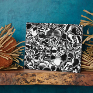 Silver bubbles with glass or metal tone fotoplatte