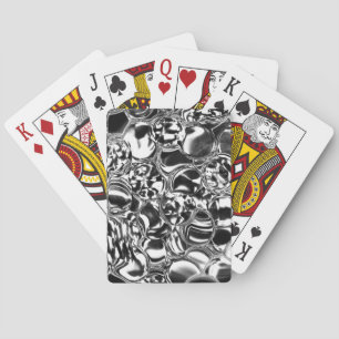 Silver bubbles with glass or metal tone spielkarten