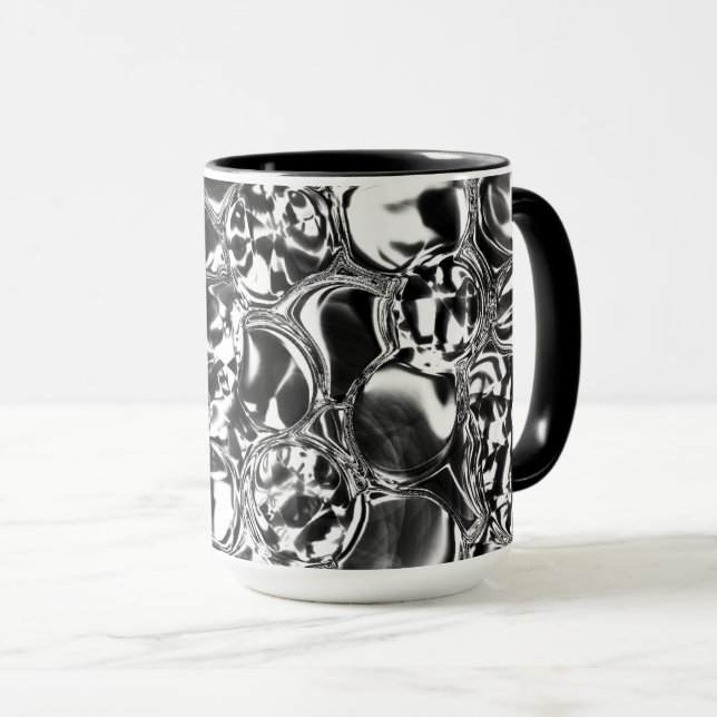Silver bubbles with glass or metal tone tasse (VorderseiteRechts)