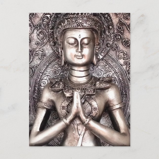Silver Buddha Postkarte (Vorderseite)
