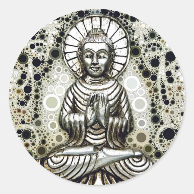 Silver Buddha Stickers (Vorderseite)