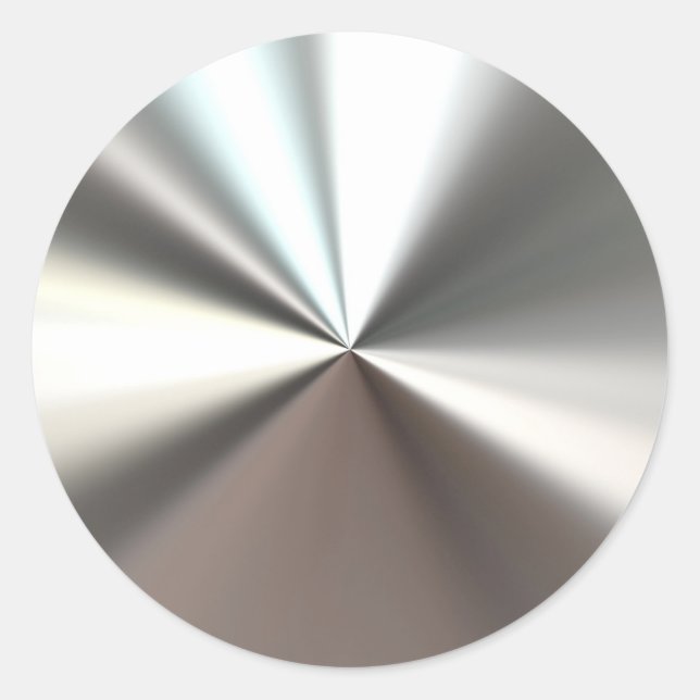 Silver Burst Runder Aufkleber (Vorderseite)