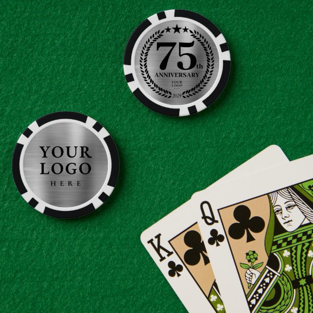 Silver Business 75th Anniversary Pokerchips (Pokertisch (doppelt))