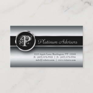 Silver Business Card Beruflich Visitenkarte