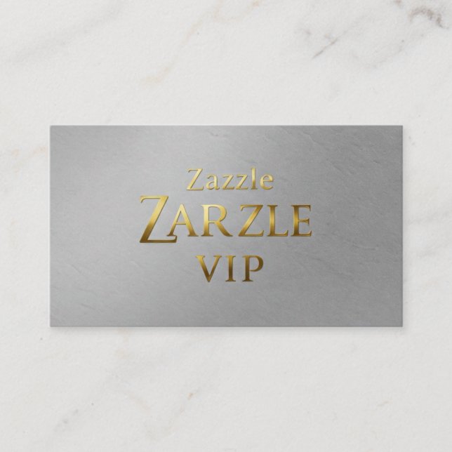 Silver Business Card Custom Visitenkarte (Vorderseite)