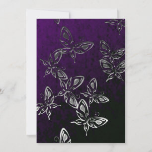 Silver Butterflies Gotische Einladung