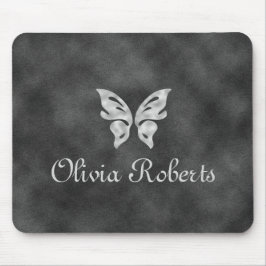 Silver Butterfly & Velvet Personalisiert Mouse Pad Mousepad