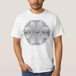 Silver Caduceus Star Nurse T - Shirt