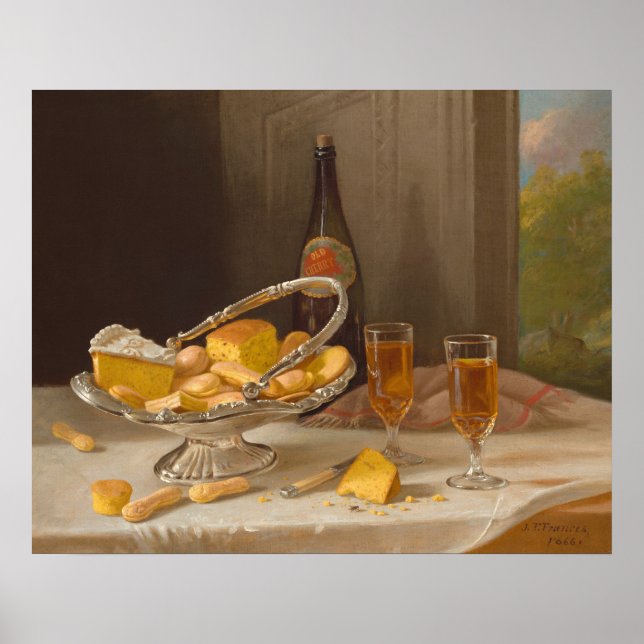 Silver Cake Basket - John Francis Fine Art Poster (Vorne)