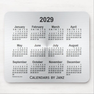 Silver Calendar von Janz Mouse Pad Mousepad