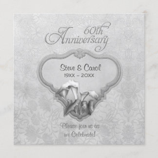 Silver Calla 60. Hochzeitstag Einladung