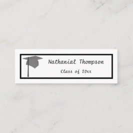 Silver Cap - Name des Abschlusses Einlegen von Kar Mini Visitenkarte