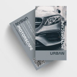 Silver Car Gray Business Card Visitenkarte