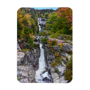 Silver Cascade im Herbst, New Hampshire Magnet