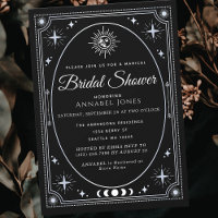 Silver Celestial Black Tarot Card Brautparty