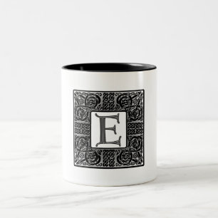 Silver Celtic "E" Monogram Zweifarbige Tasse
