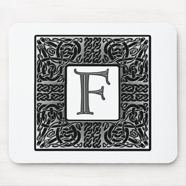 Silver Celtic "F" Monogram Mousepad (Vorne)