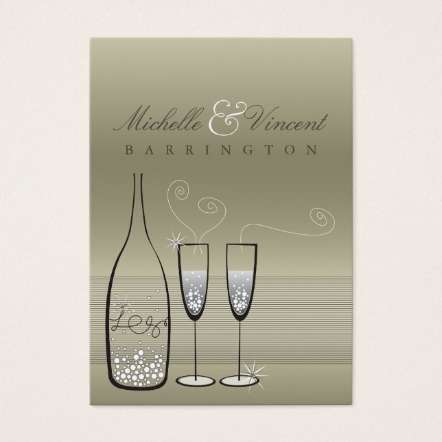 Silver Champagne Wedding Jubiläumsfeier DIY Gift T (Vorderseite)