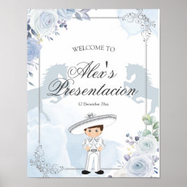 Silver Charro 3 anos Präsentation Begrüßungszeiche Poster