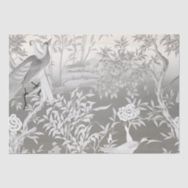 Silver Chinoiserie Tissue Paper Seidenpapier