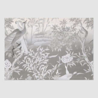 Silver Chinoiserie Tissue Paper Seidenpapier