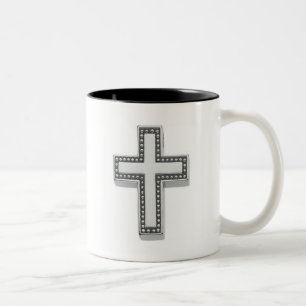 Silver Christlich Cross/Oster Zweifarbige Tasse