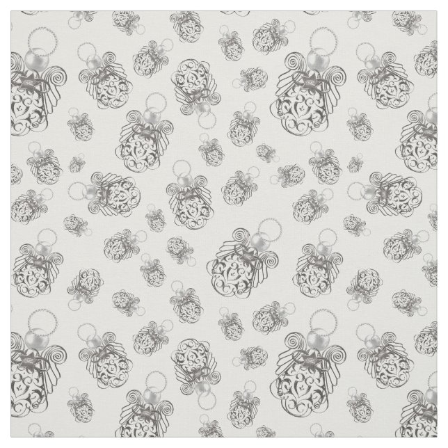 Silver Christmas Engel of Peace Seamless Pattern Stoff (Muster)
