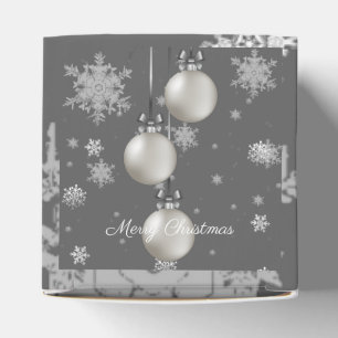 Silver Christmas Ornaments Gefälligkeitsbox Geschenkschachtel
