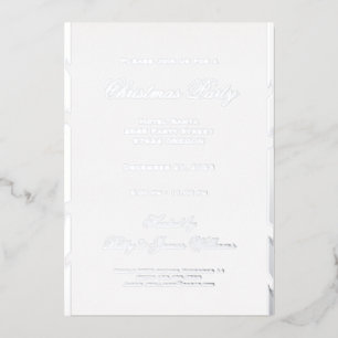 Silver Christmas Party Folieneinladung