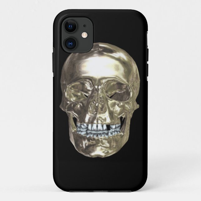 Silver Chrome Skull iPhone 5G Fall Case-Mate iPhone Hülle (Rückseite)