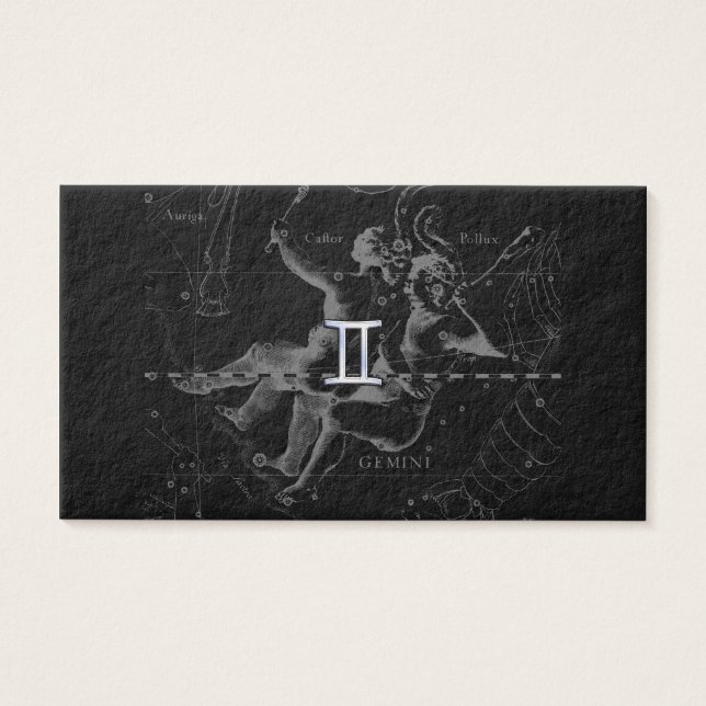 Silver Chrome wie Gemini Zodiac Sign auf Hevelius (Vorderseite)