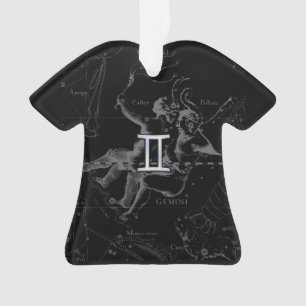 Silver Chrome wie Gemini Zodiac Sign auf Hevelius Ornament