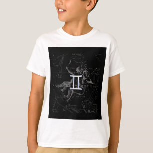 Silver Chrome wie Gemini Zodiac Sign auf Hevelius T-Shirt